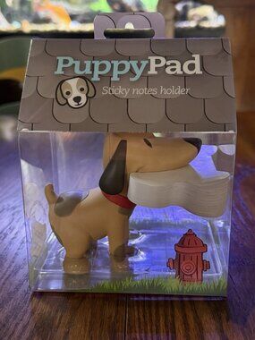 Puppy Notes Sticky Notes Holder | Novelty Dog Notepad Dispenser | Fun Memo No...